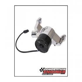 Meziere WP301UP, 300 Series Electric Water Pump With Low Pressure Port, Chev Small Block, 55 GPM, Polished Finish